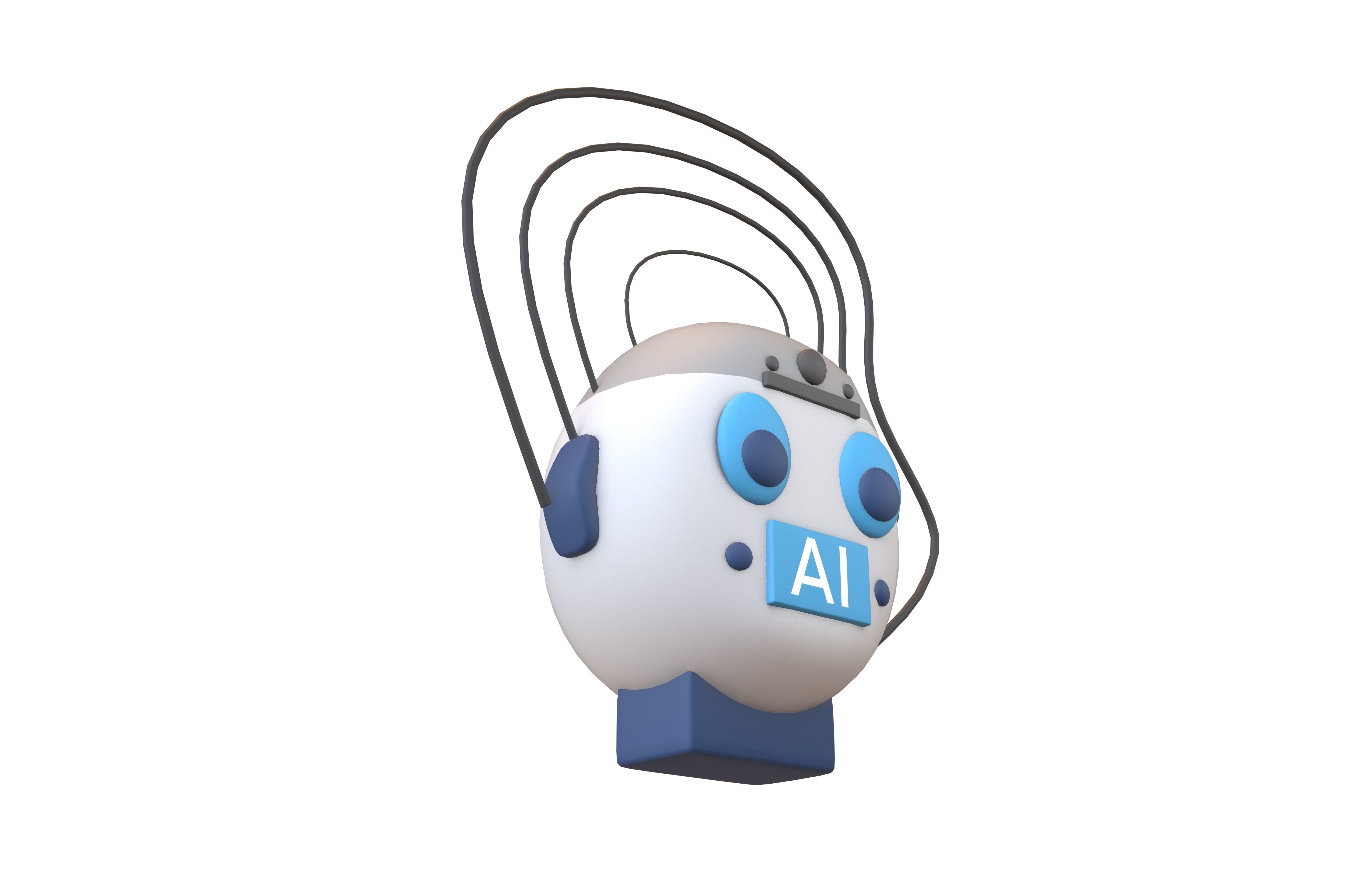 AI Hallucination Icon V1 001 Low-poly 3D model_4