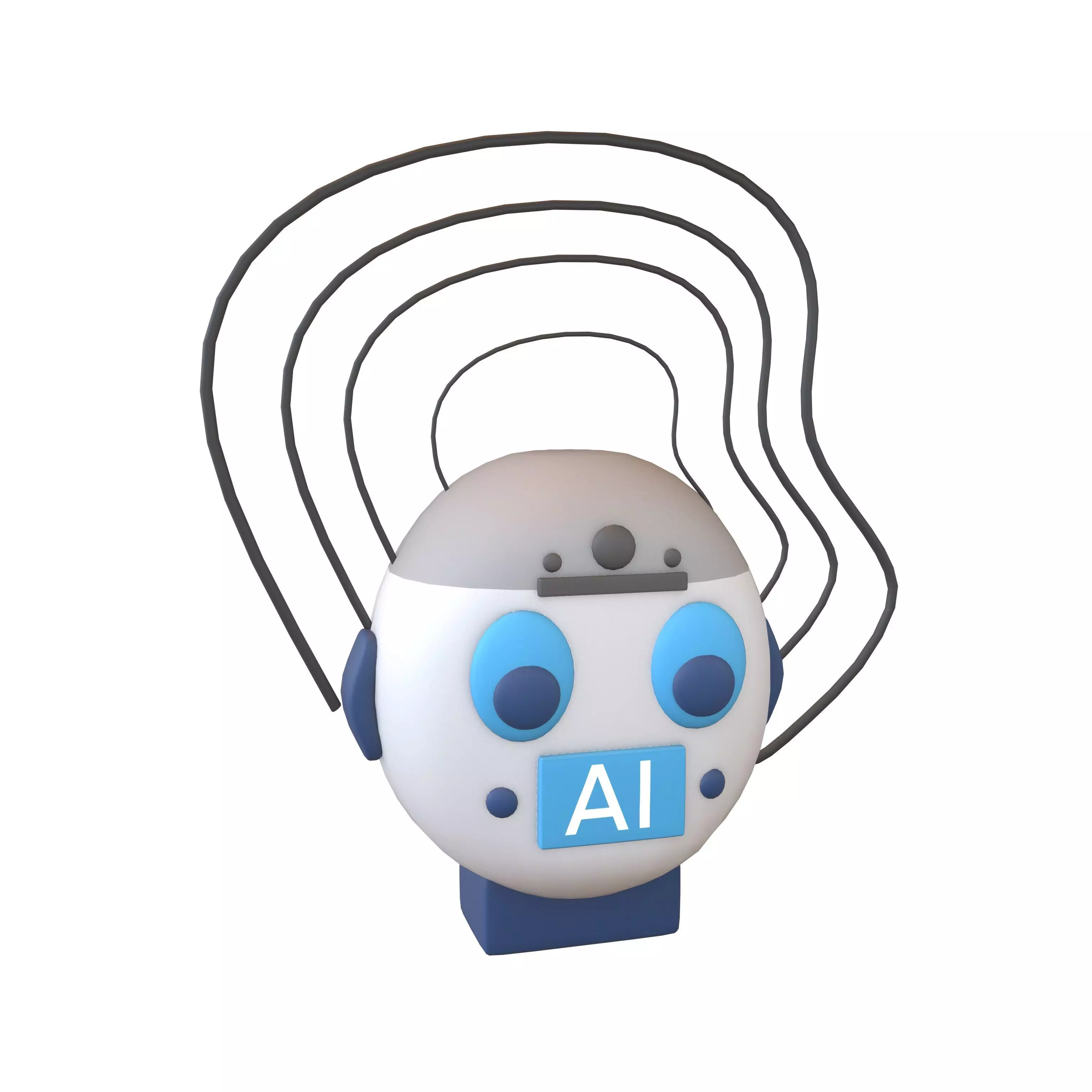 AI Hallucination Icon V1 001 Low-poly 3D model_0