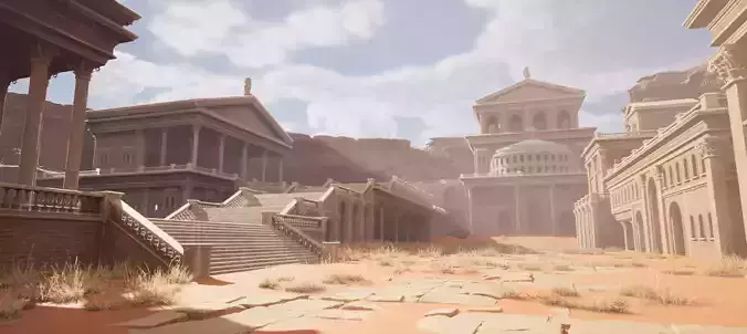 Ancient City asset pack Low-poly 3D model