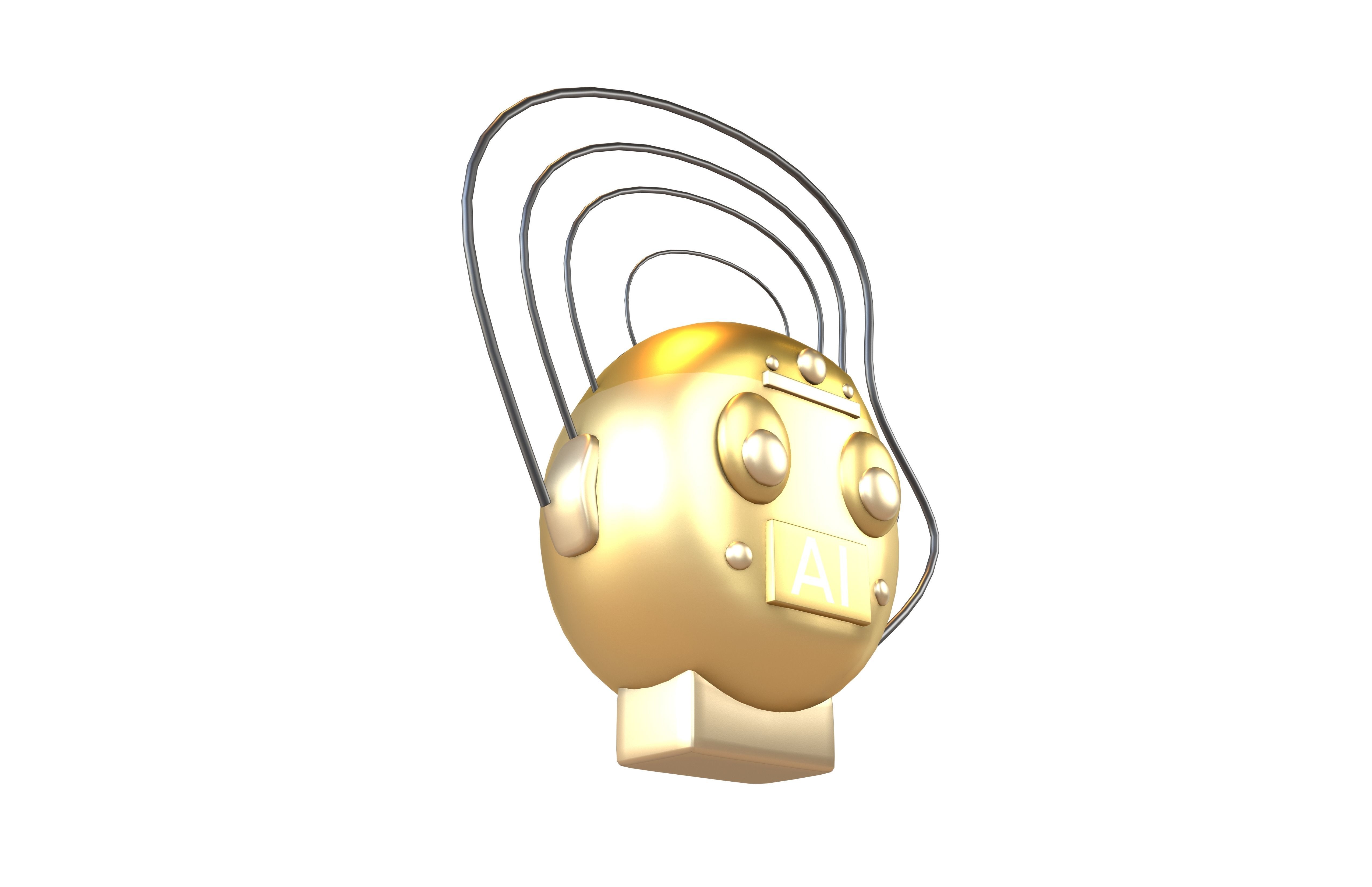 AI Hallucination Icon V1 005 Low-poly 3D model_4