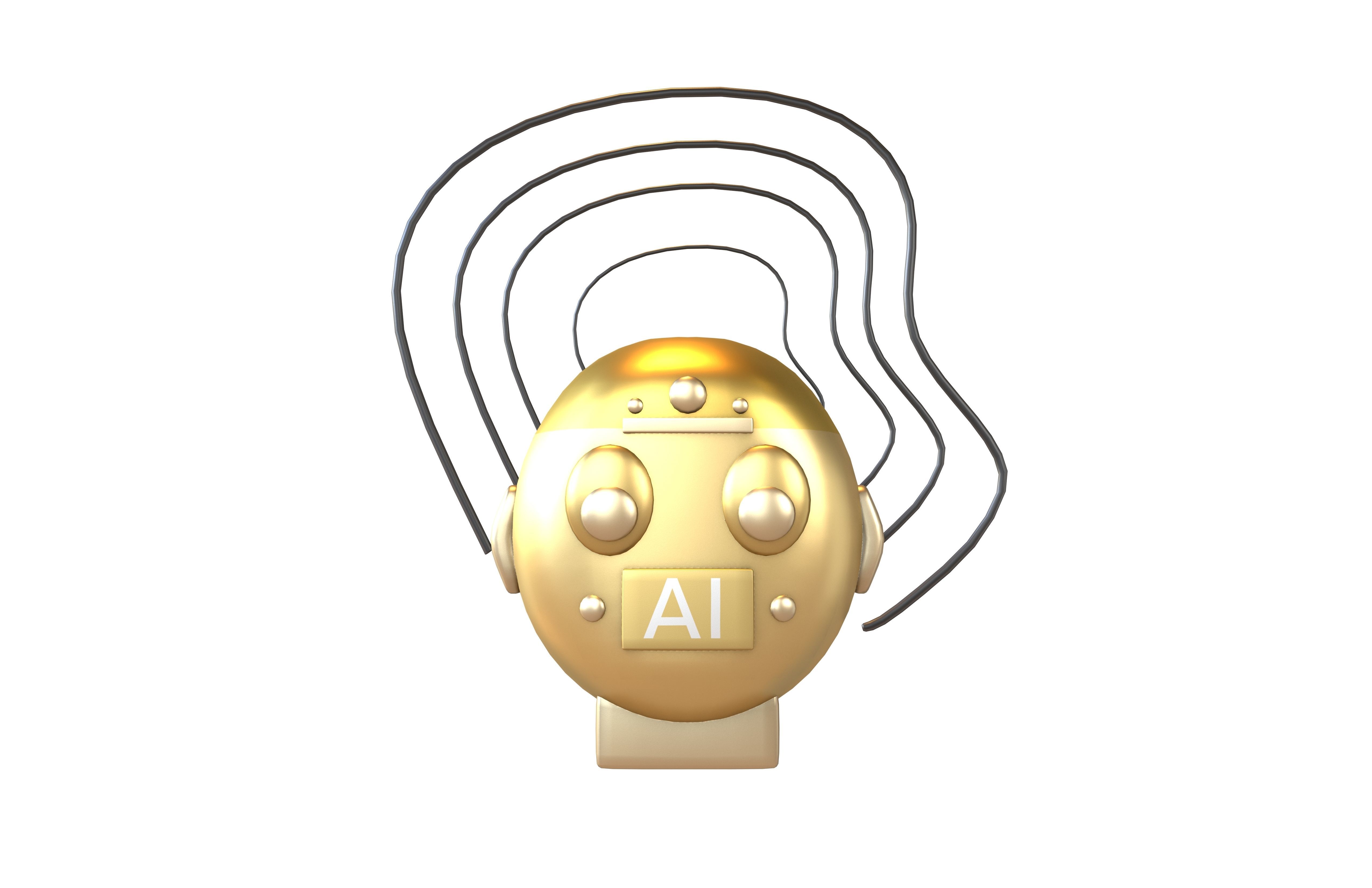 AI Hallucination Icon V1 005 Low-poly 3D model_2