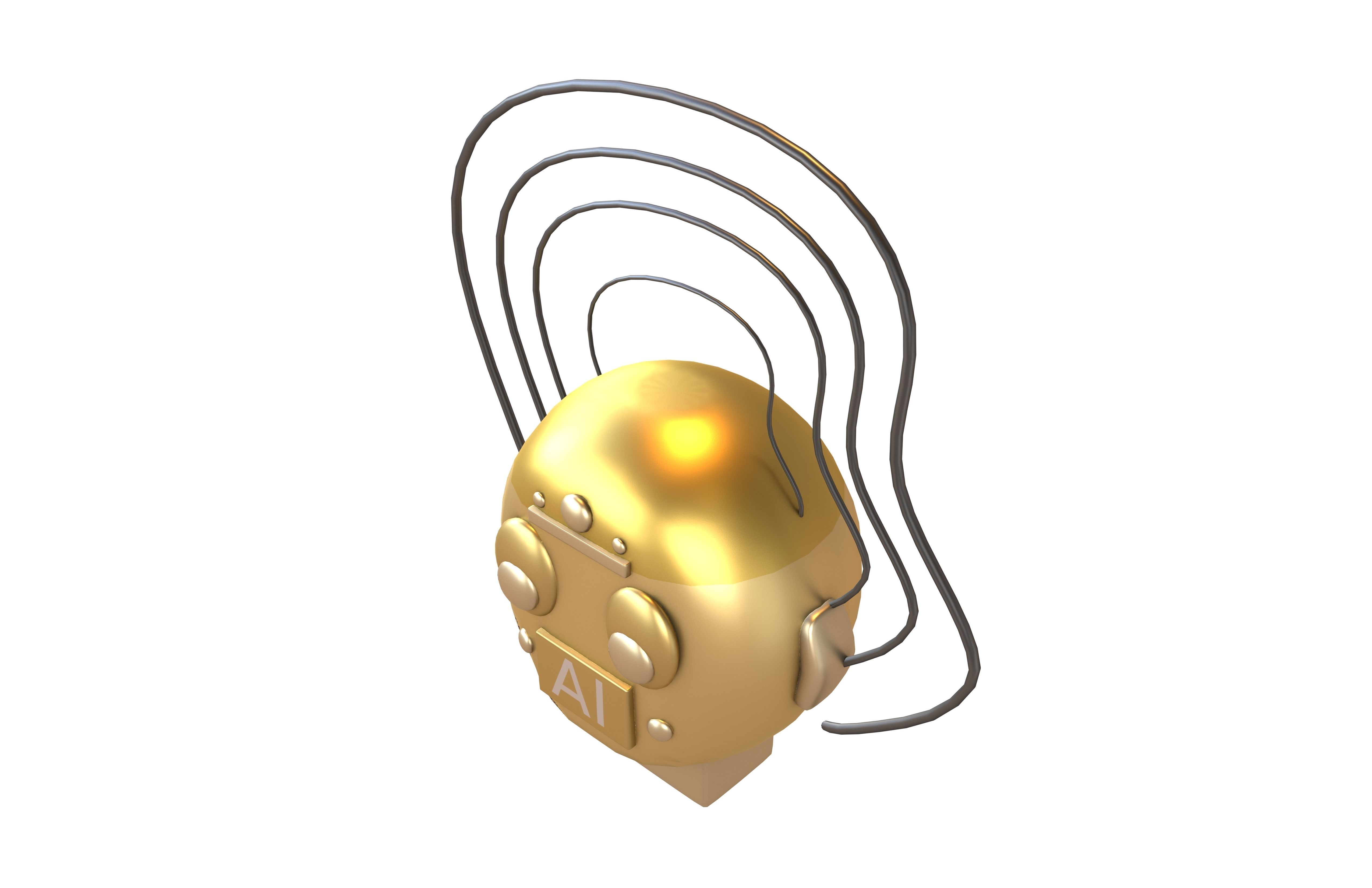 AI Hallucination Icon V1 005 Low-poly 3D model_3