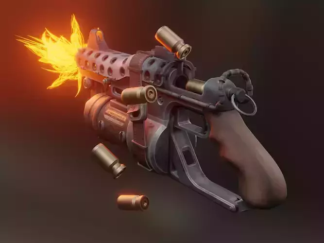Stylized submachine gun