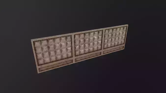 concrete fence wall 3D Model Low-poly 3D model