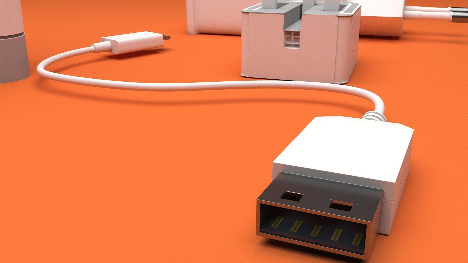 Mobile Charger Adapters  3D model_2
