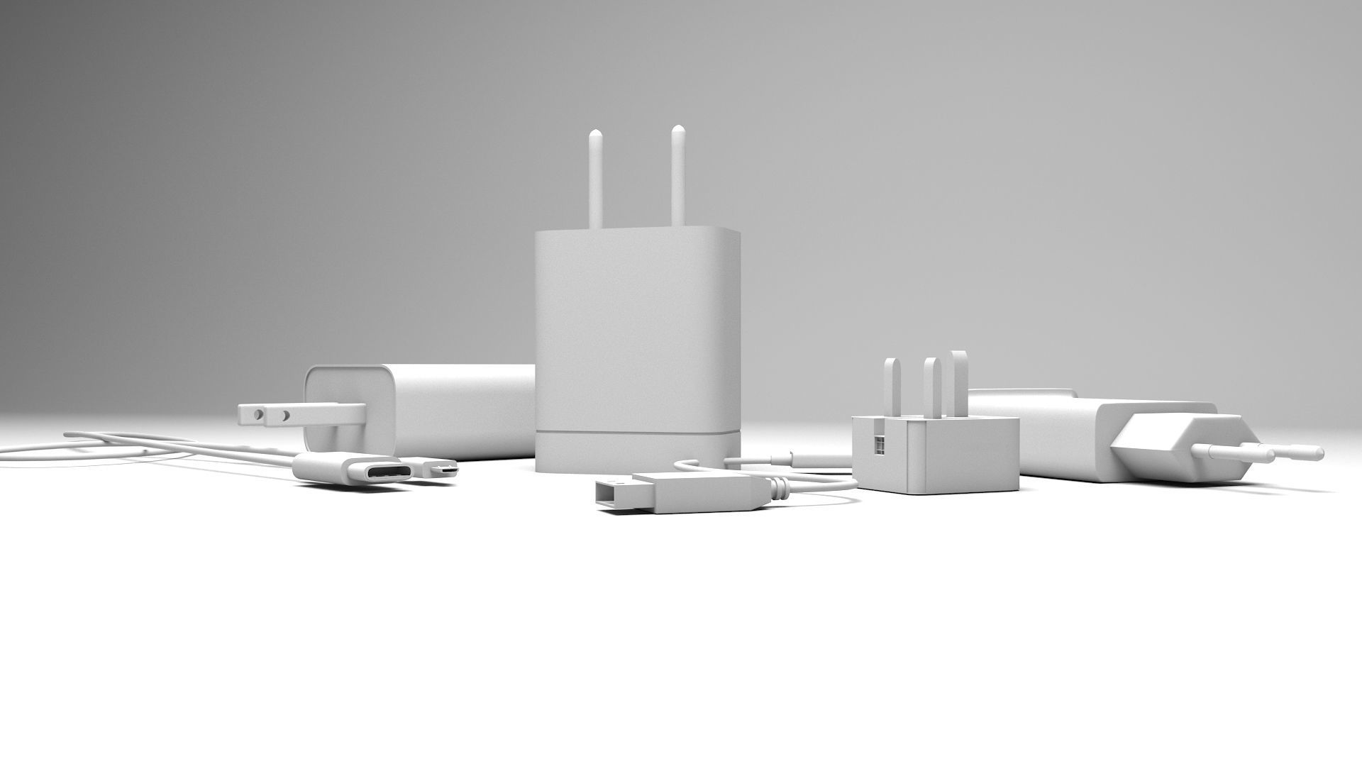 Mobile Charger Adapters  3D model_7