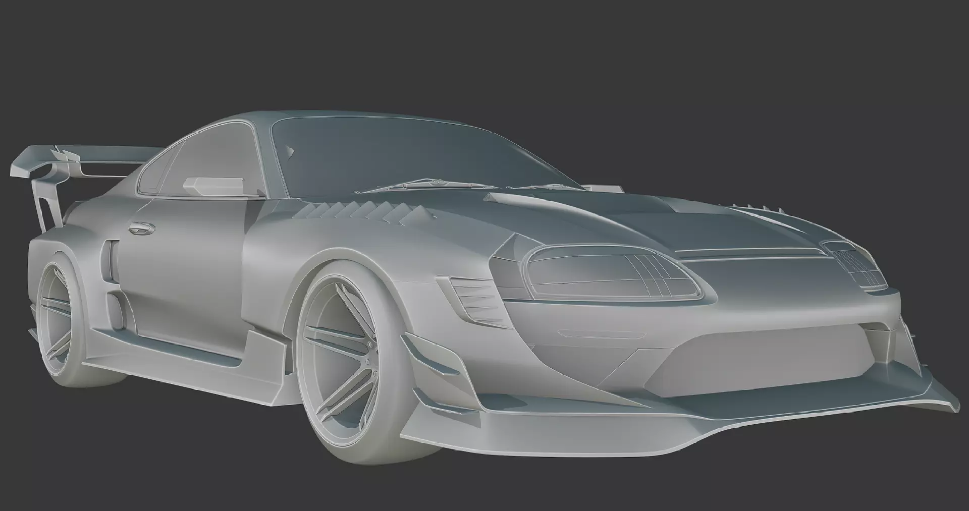 TOYOTA SUPRA HYCADE STAGE 2 Low-poly 3D model_0