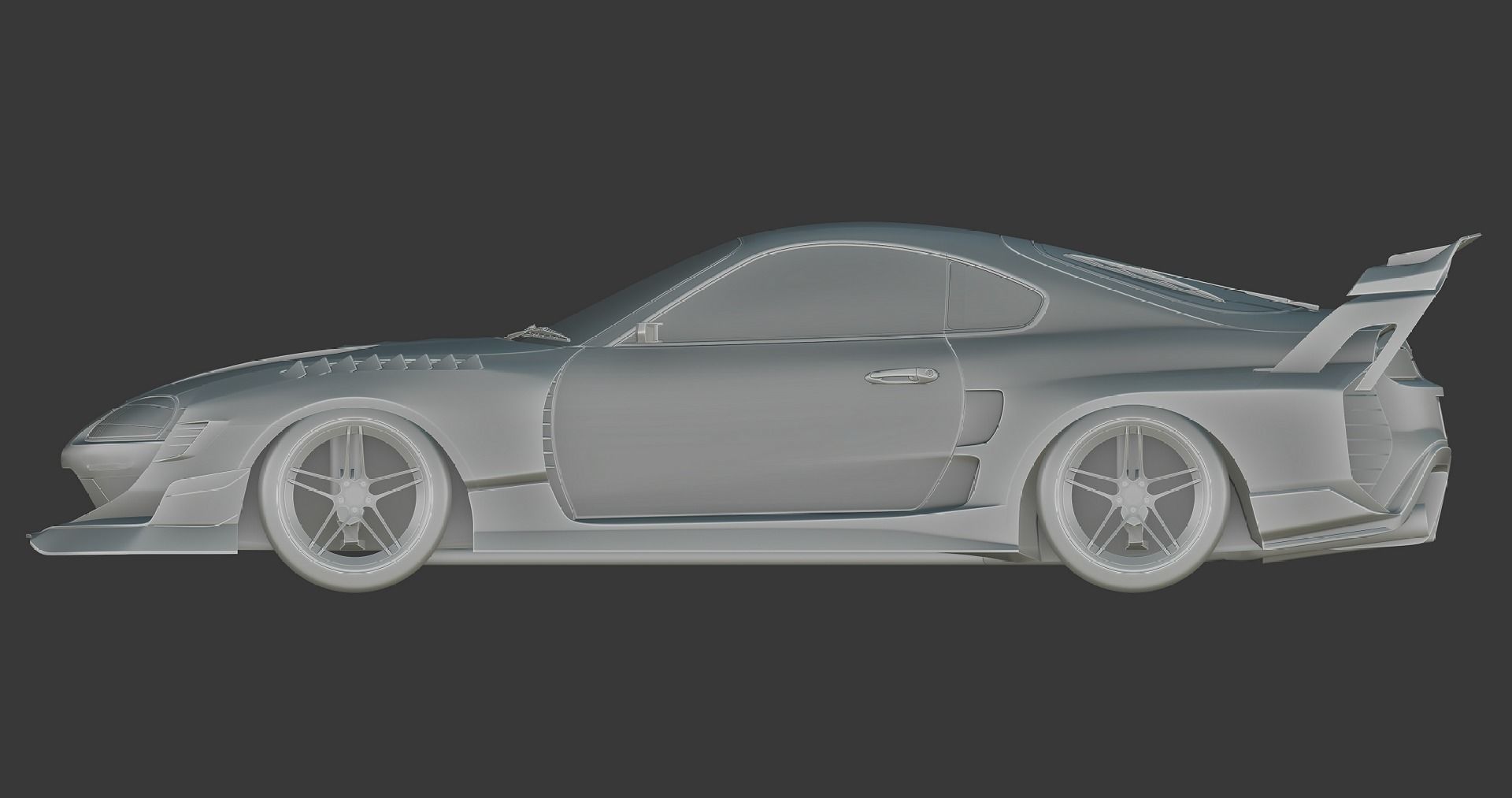 TOYOTA SUPRA HYCADE STAGE 2 Low-poly 3D model_3
