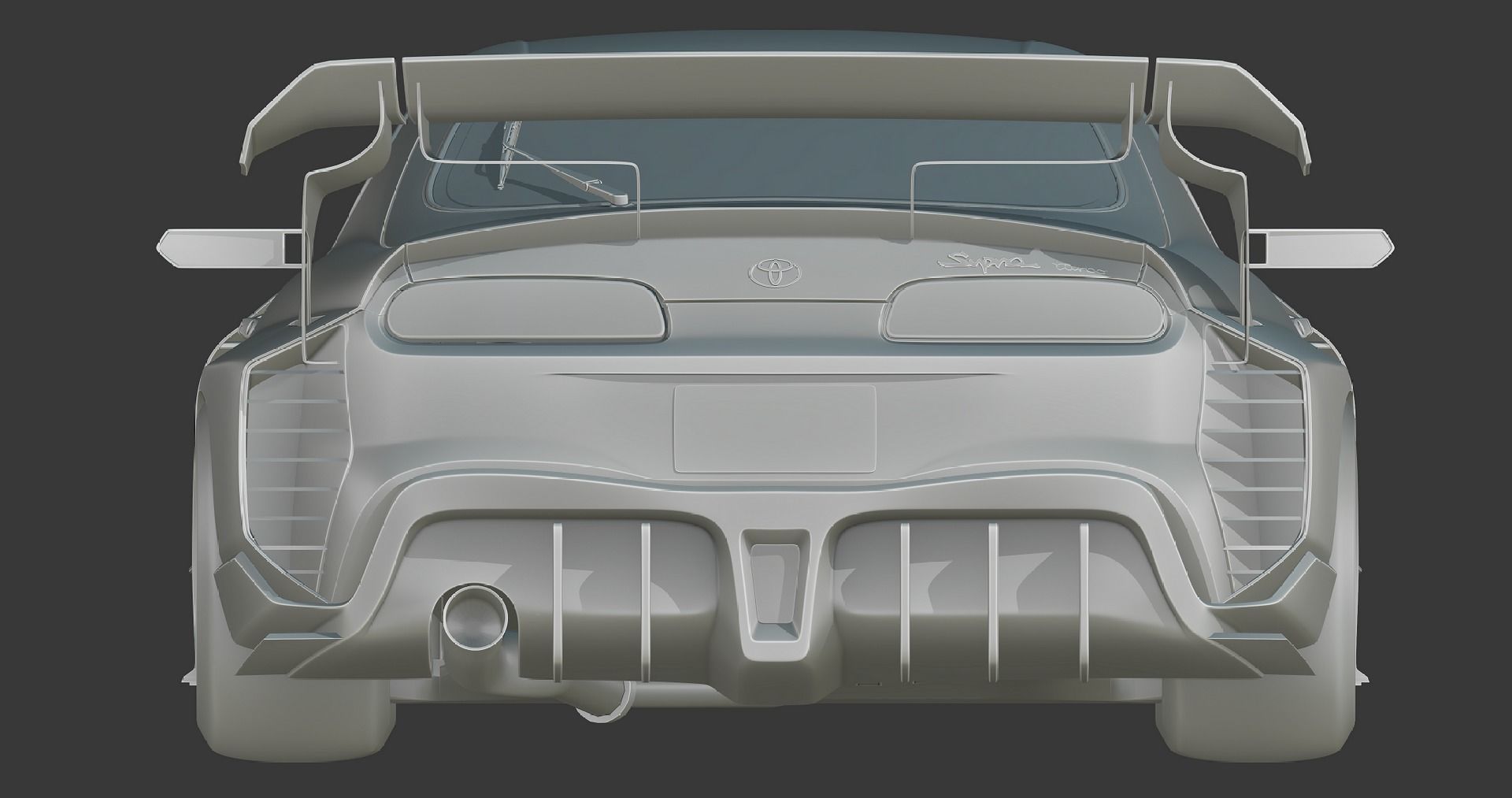 TOYOTA SUPRA HYCADE STAGE 2 Low-poly 3D model_4
