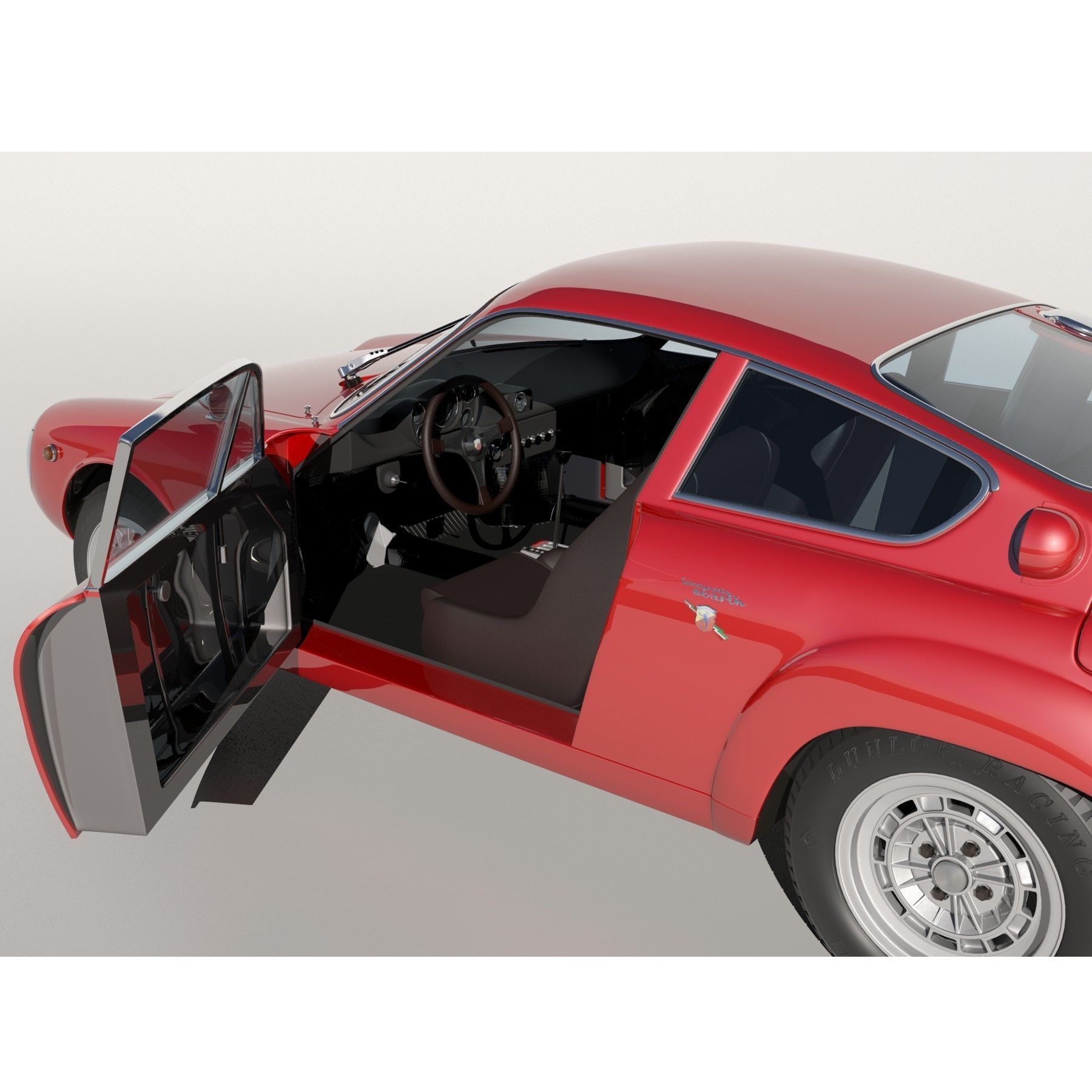 Abarth-Simca 2Mila 2-litre GT 1964 3D model_5