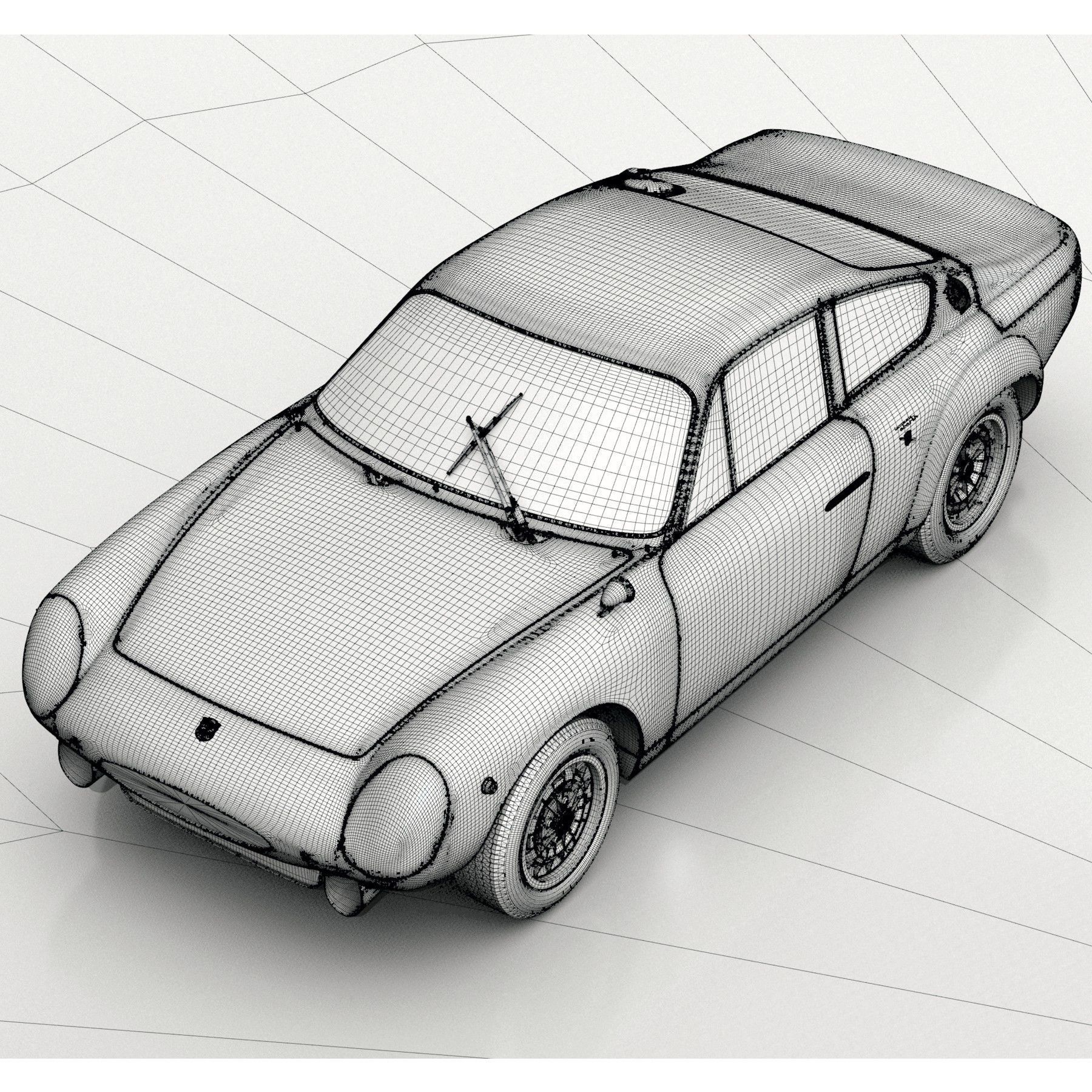 Abarth-Simca 2Mila 2-litre GT 1964 3D model_10