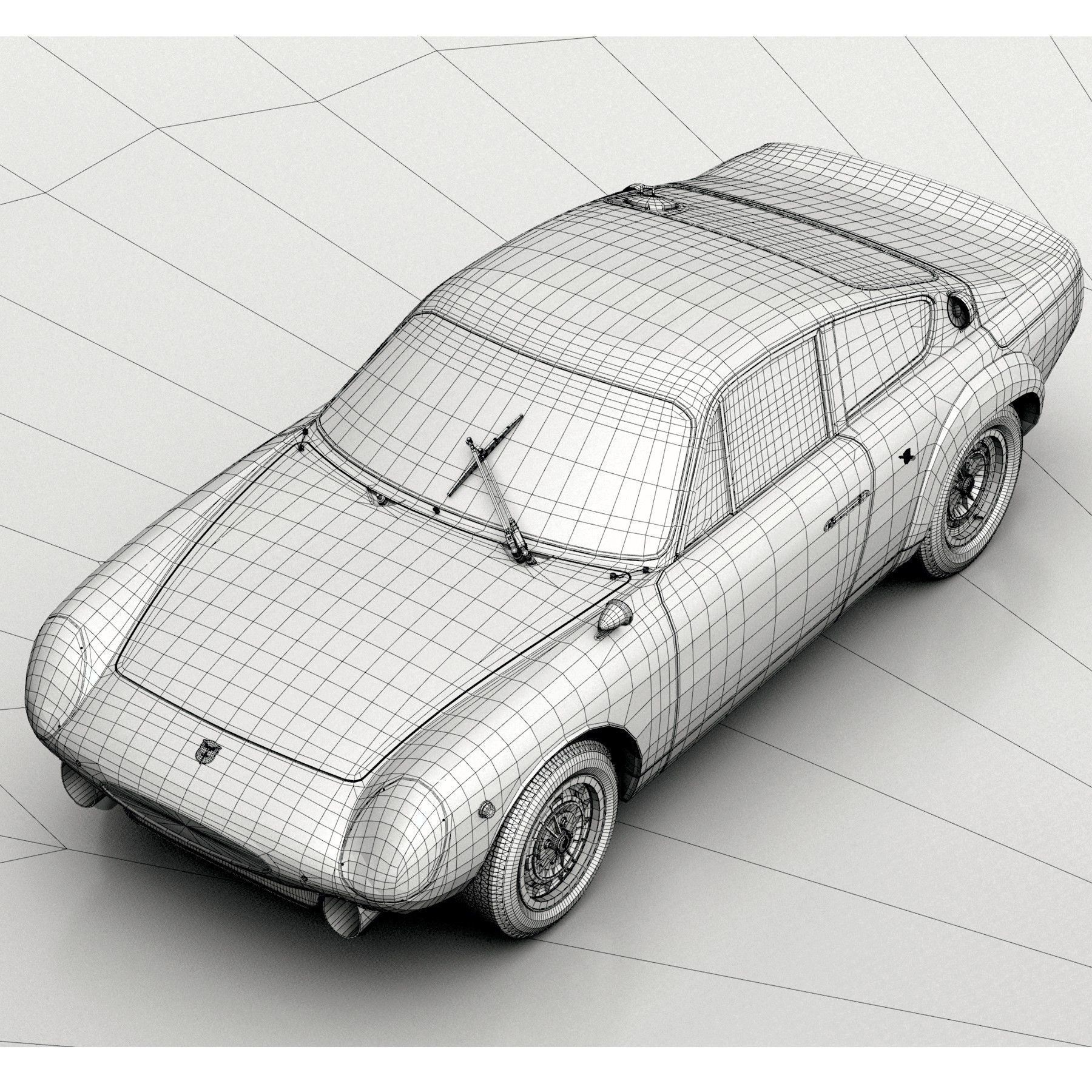 Abarth-Simca 2Mila 2-litre GT 1964 3D model_12
