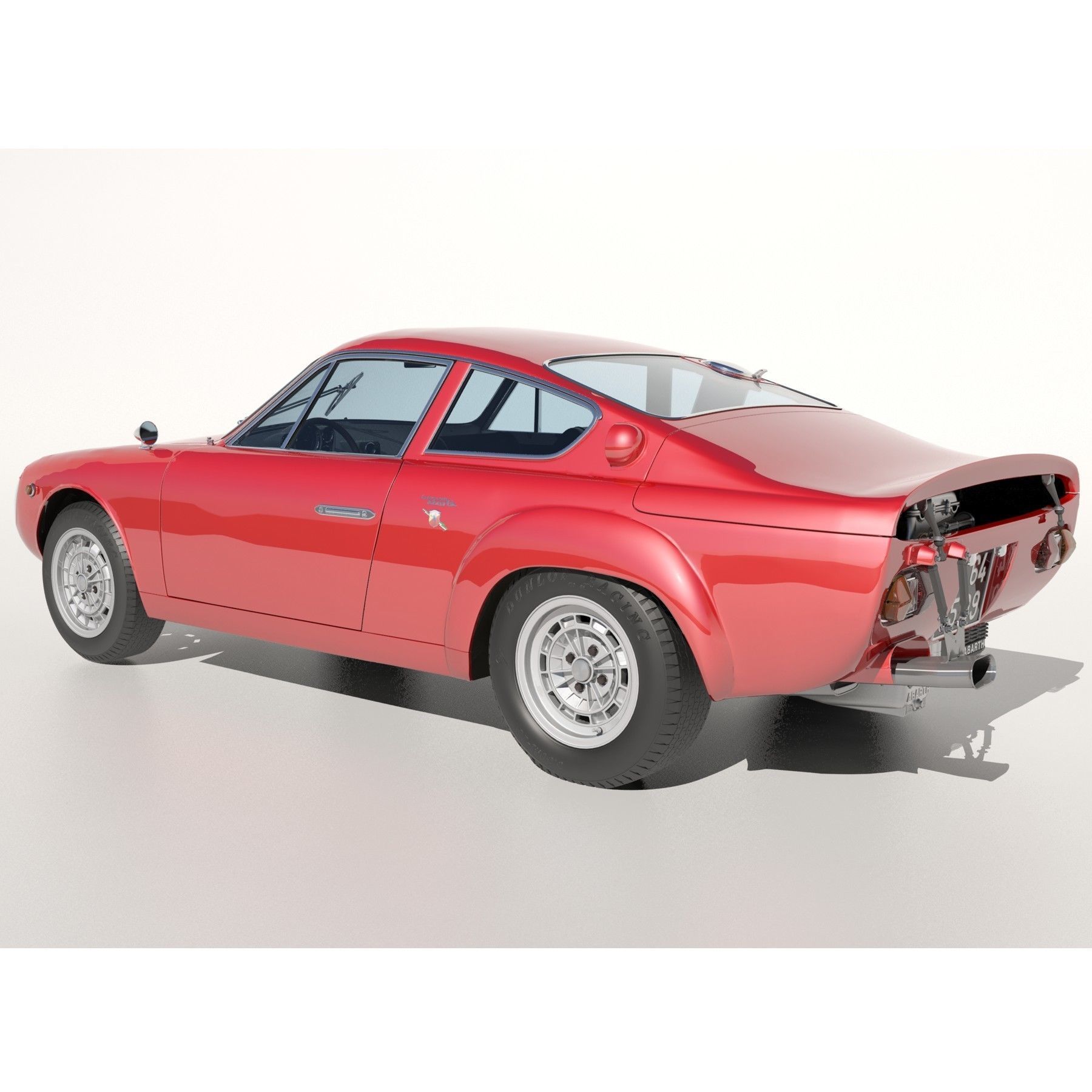 Abarth-Simca 2Mila 2-litre GT 1964 3D model_8