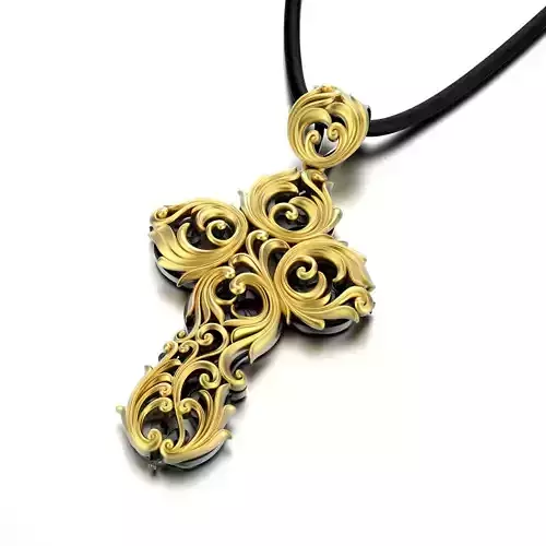 Jewelry Cross Pendant  0159 V1 Stylized 3dm Stl Fbx 3D print model