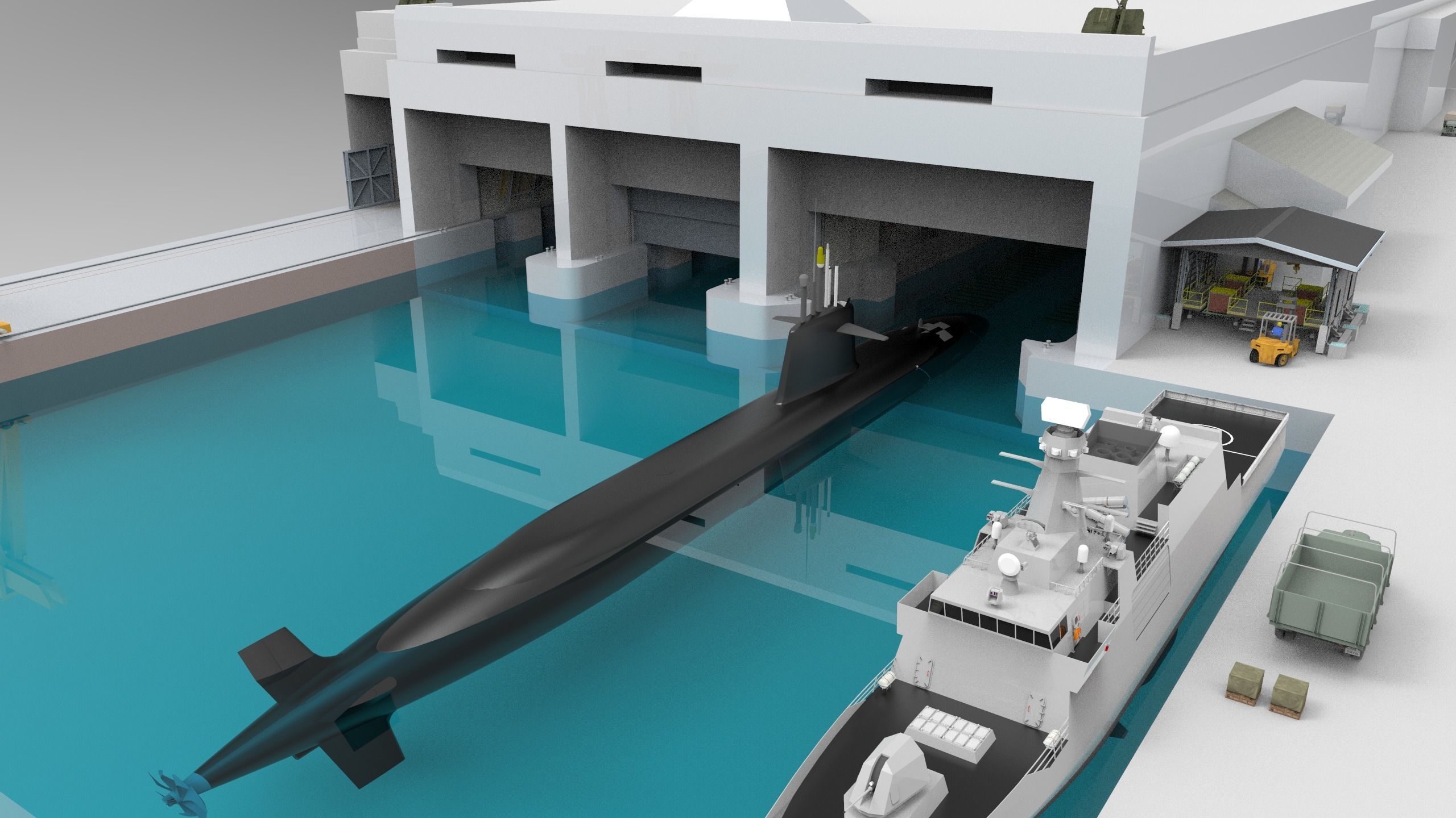 Navy Millitary Base 3D model_5