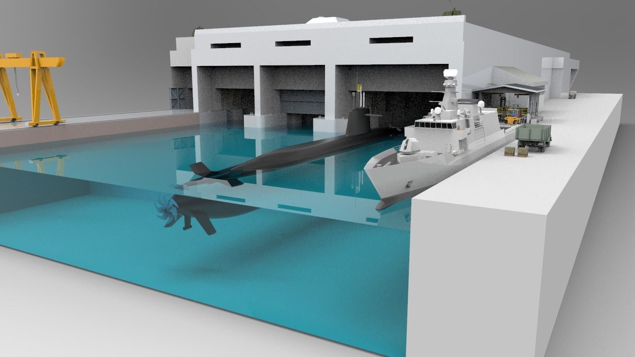 Navy Millitary Base 3D model_4