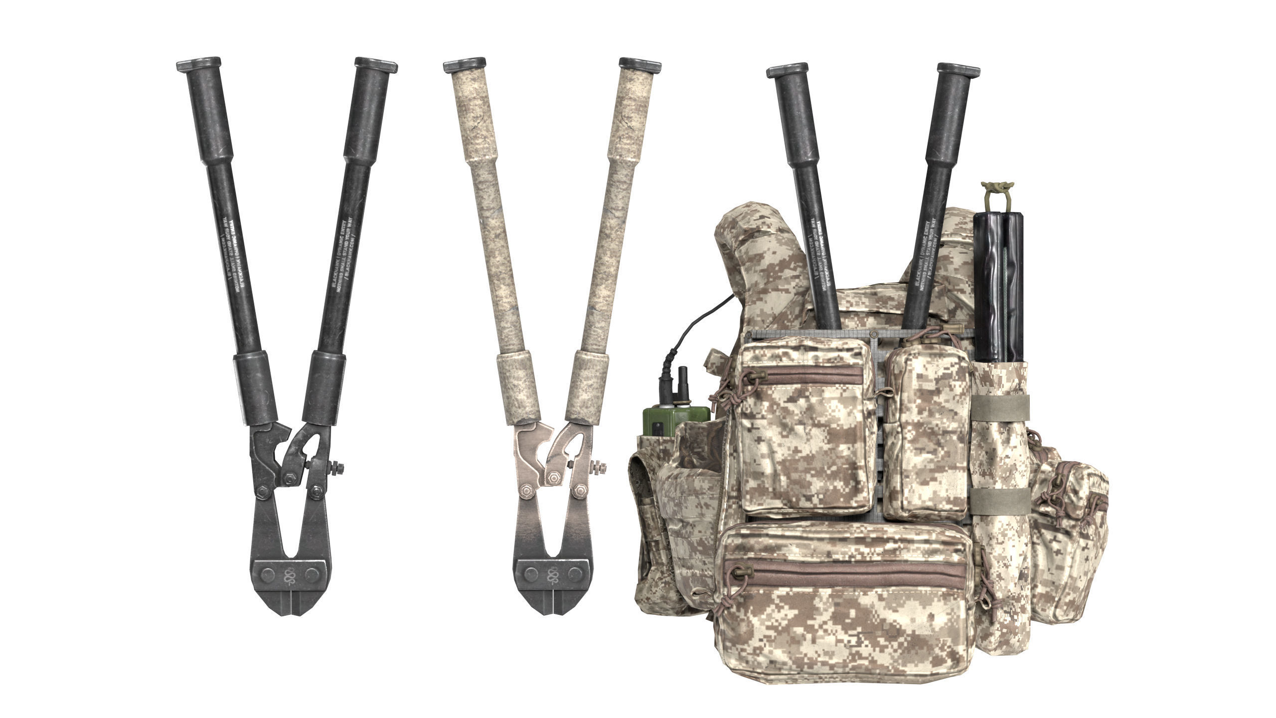 LBT 6094 PLATE CARRIER BUNDLE Low-poly 3D model_8