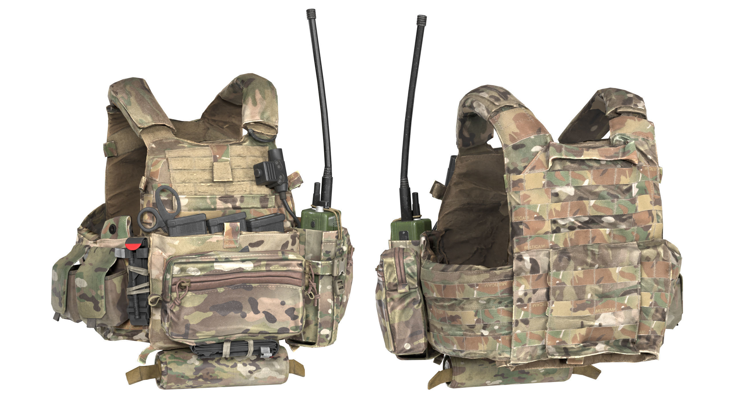 LBT 6094 PLATE CARRIER BUNDLE Low-poly 3D model_11