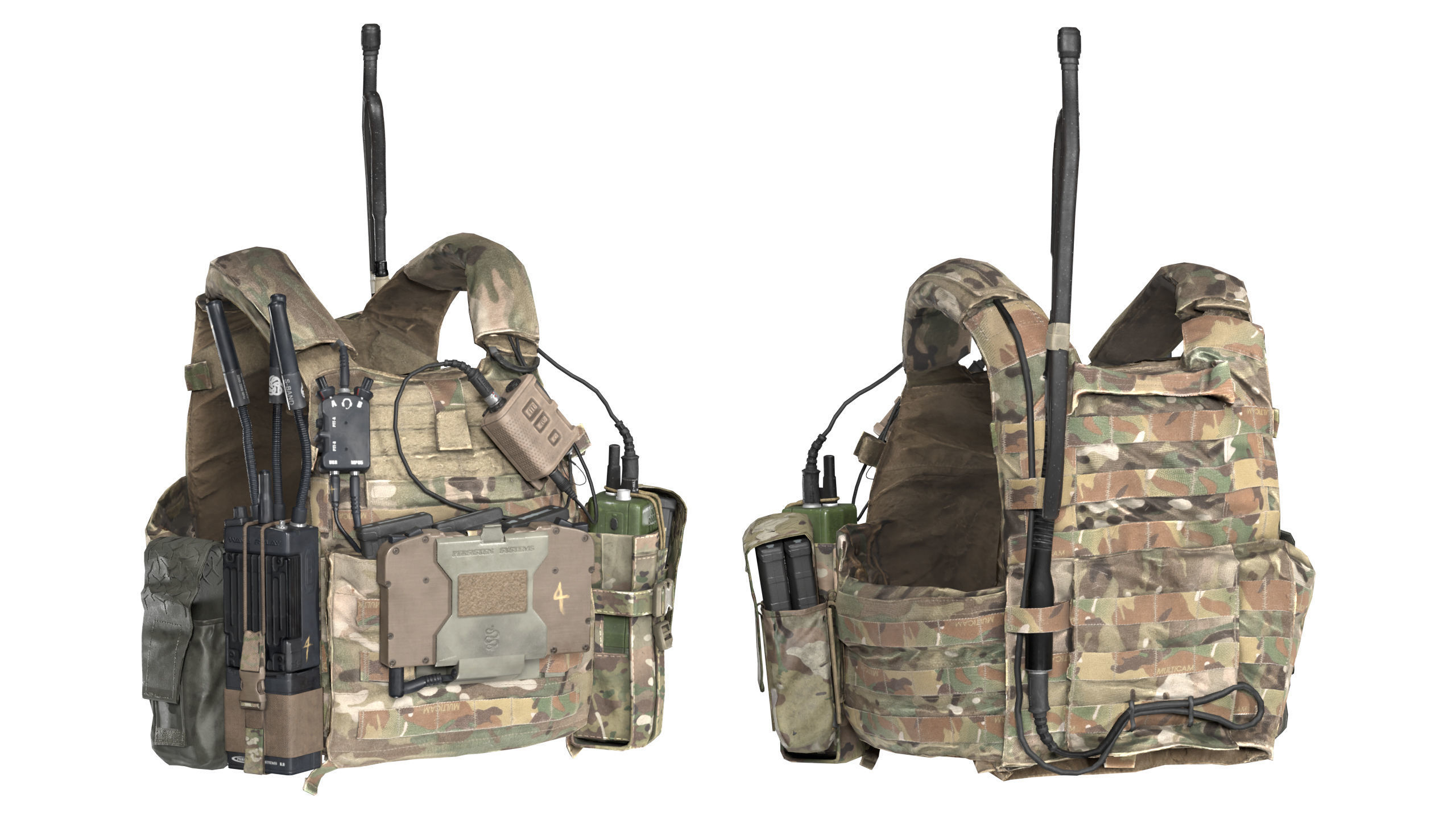 LBT 6094 PLATE CARRIER BUNDLE Low-poly 3D model_14