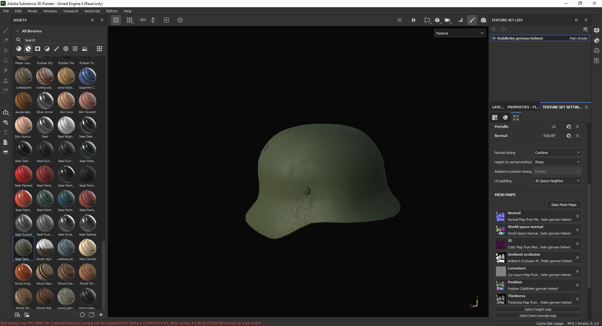 Stahlhelm german helmet 3D Model Low-poly 3D model_6