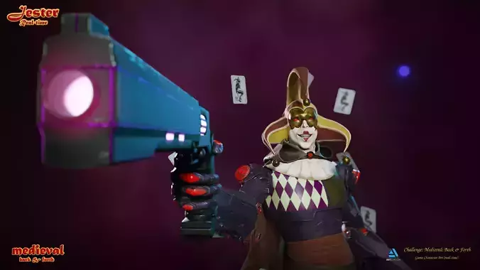 Jester Hereward Low-poly 3D model