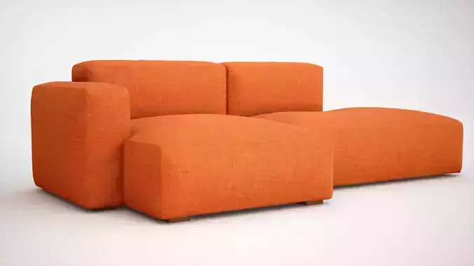 Mags Soft Low Sectional - Chaise sofa