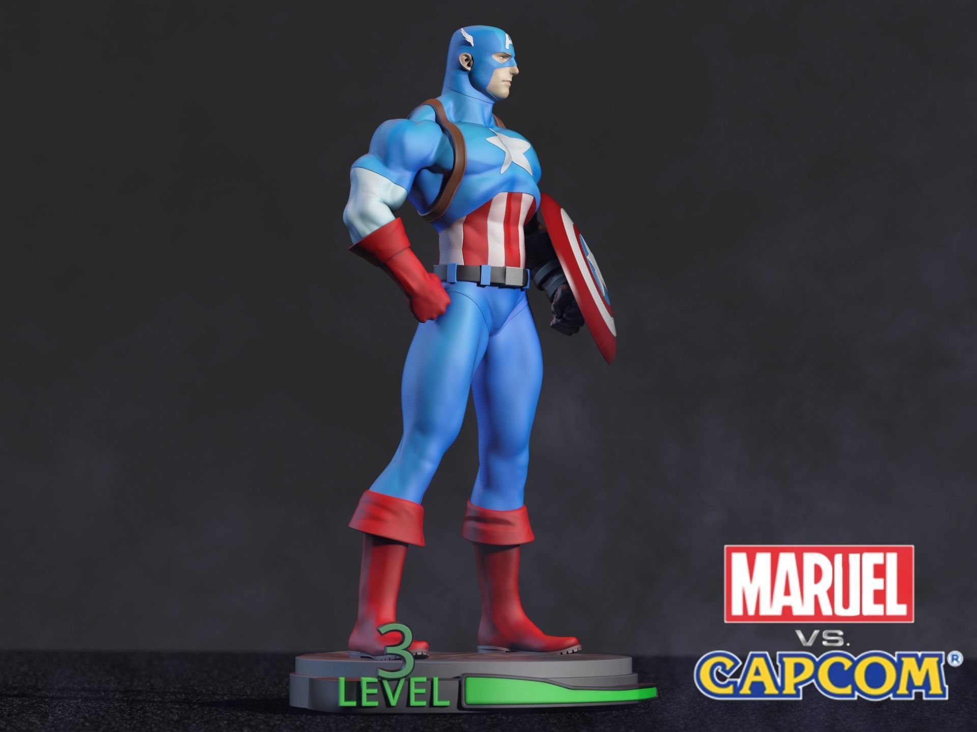 Marvel vs Capom Capitan America 3D print model_10