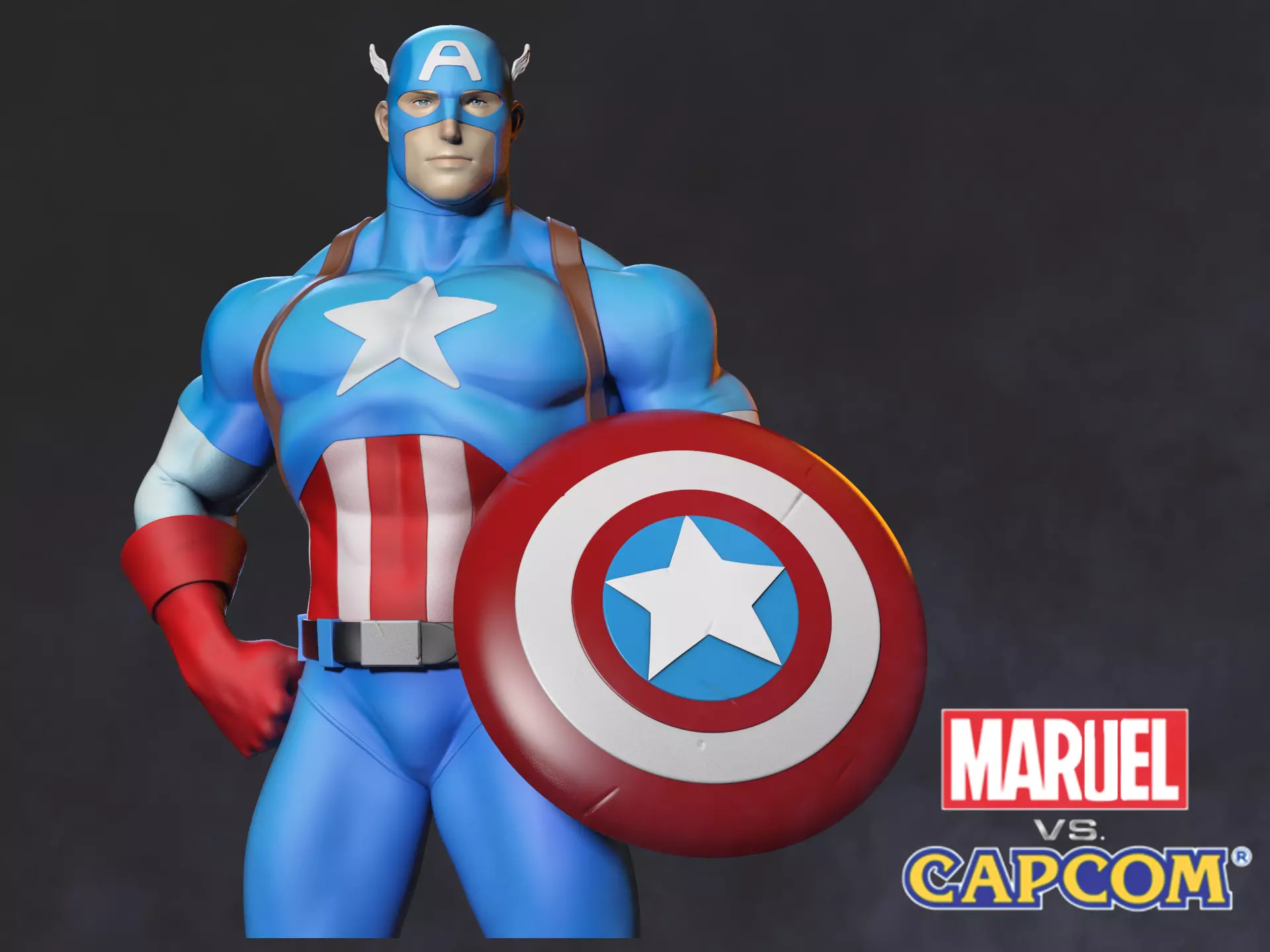 Marvel vs Capom Capitan America 3D print model_0