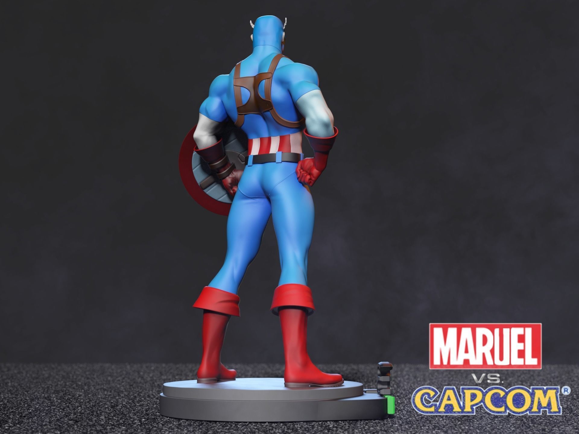 Marvel vs Capom Capitan America 3D print model_5
