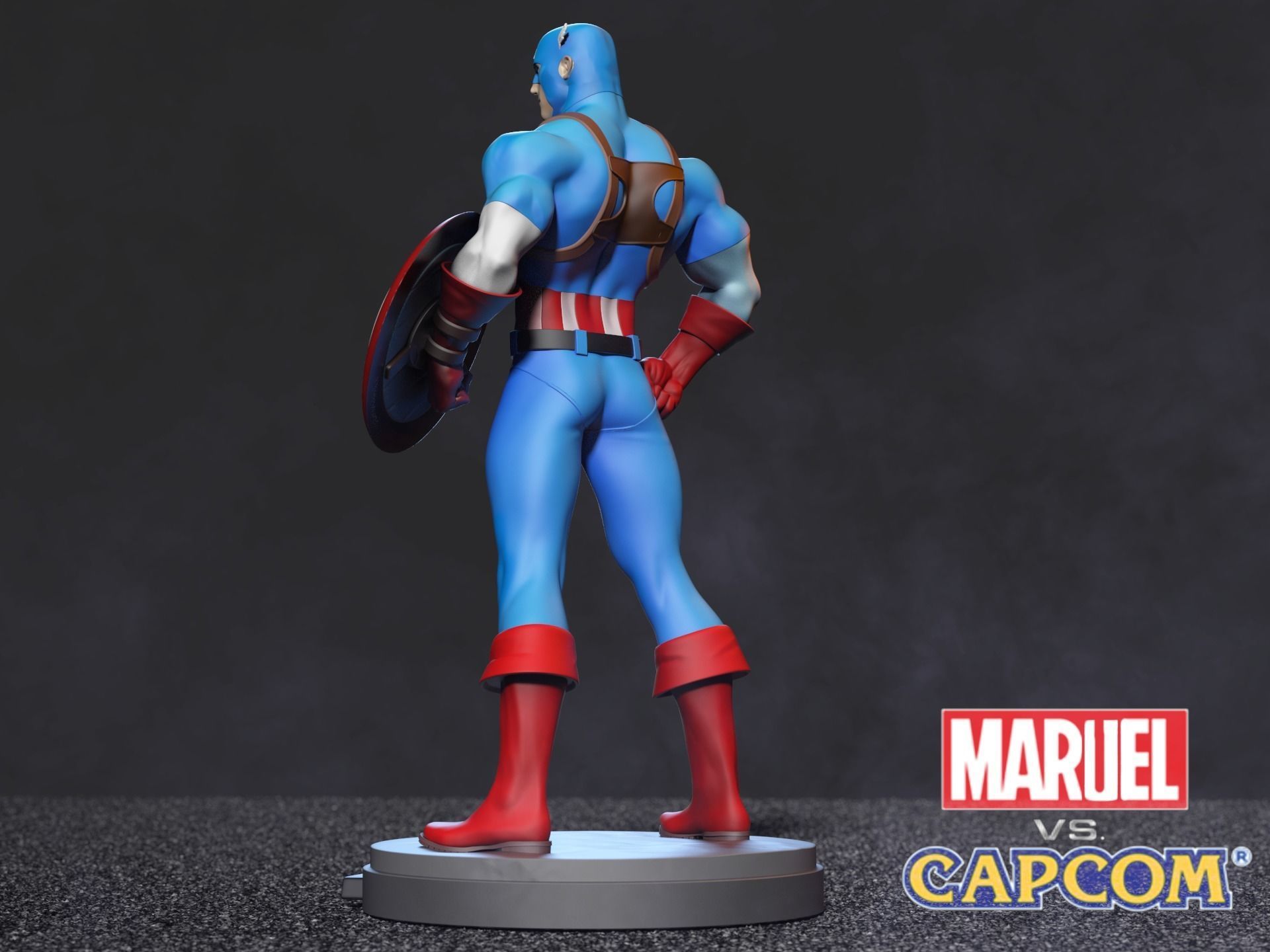 Marvel vs Capom Capitan America 3D print model_12