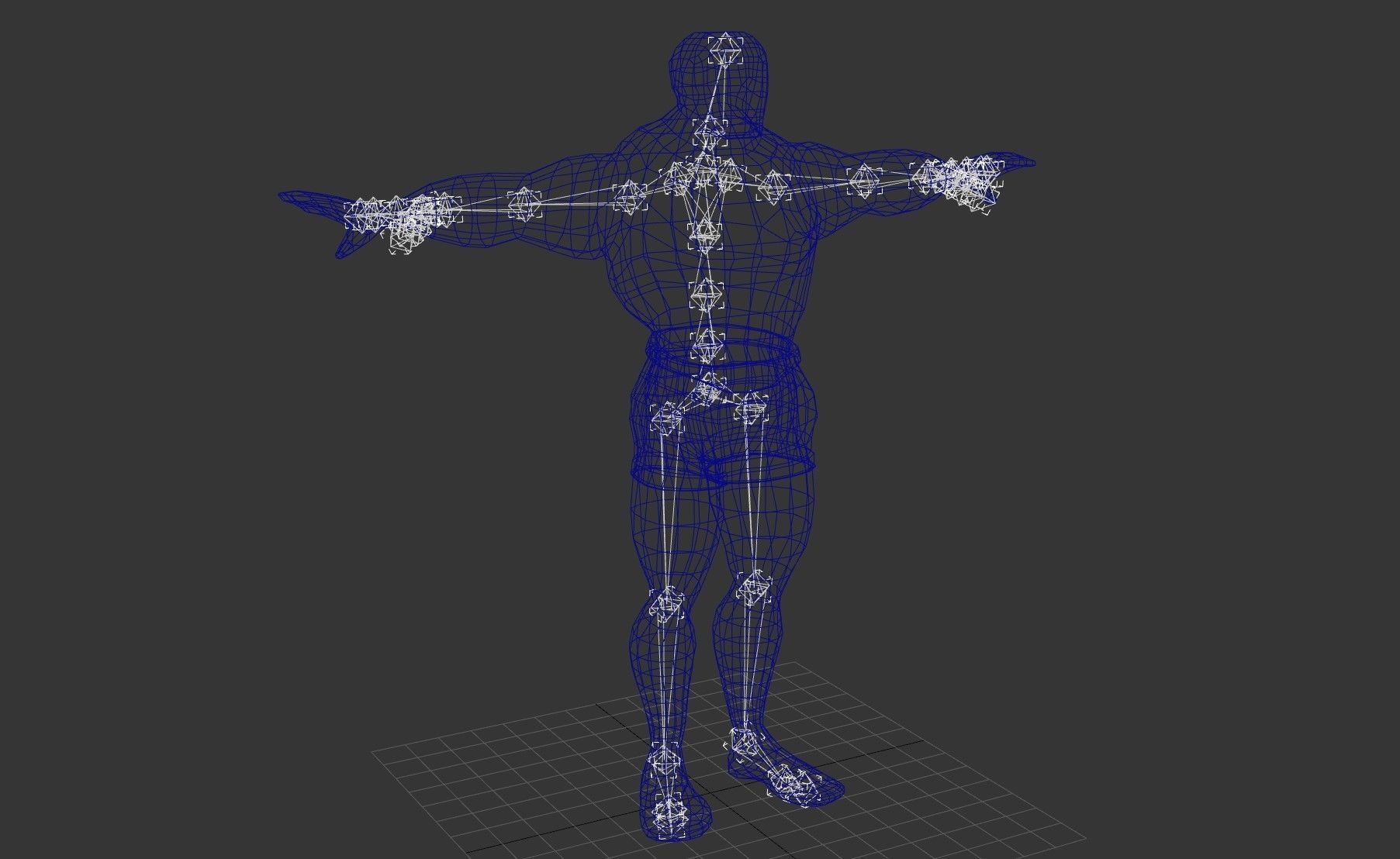 HyperCasual Character Muscle - blend shape Animation Low-poly 3D model_6