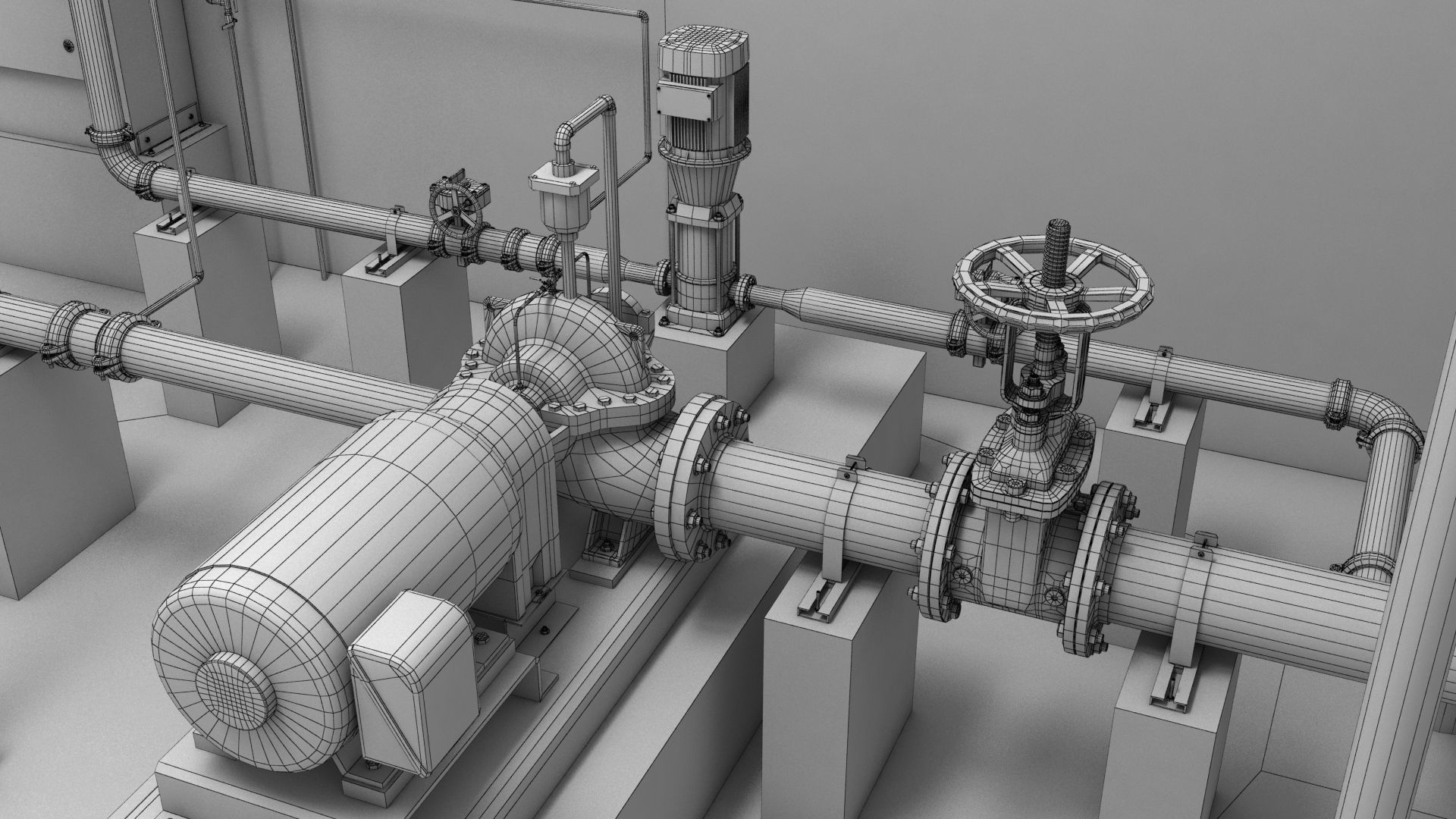 Fire Pump Room 3D model_7