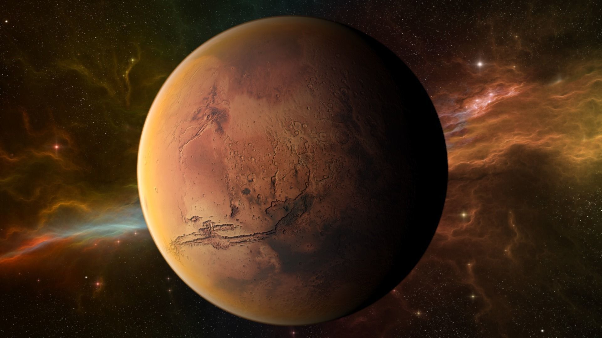 Planet - Mars Low-poly 3D model_5