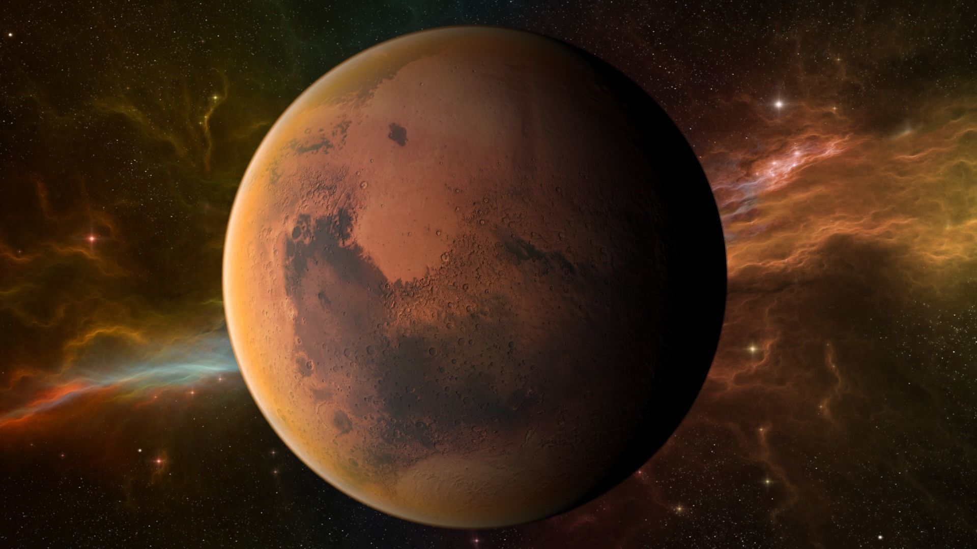 Planet - Mars Low-poly 3D model_3