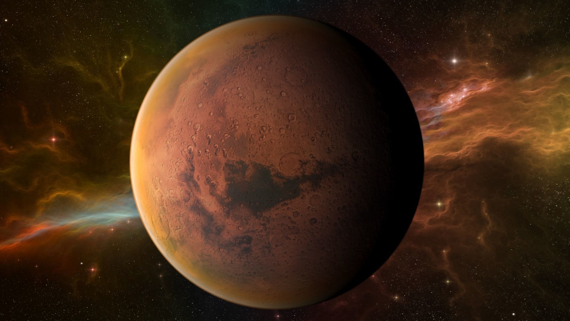 Planet - Mars Low-poly 3D model_4