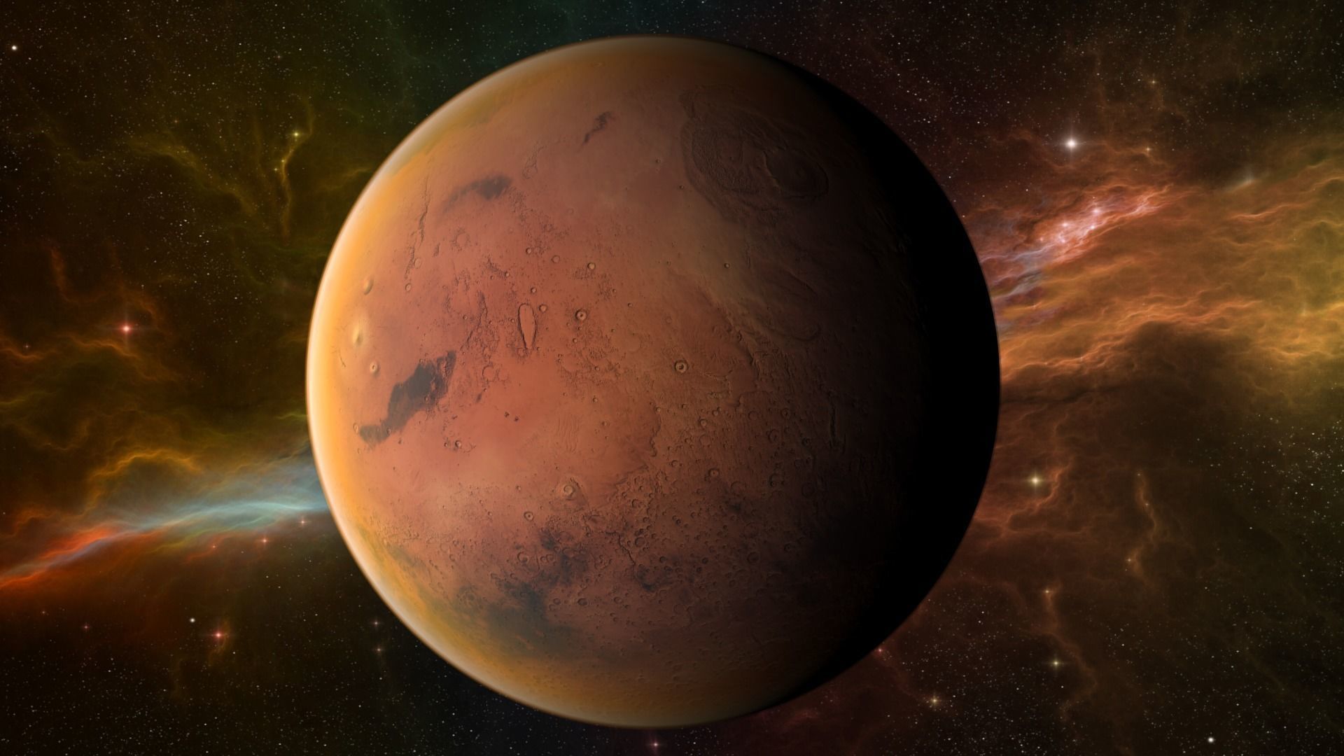 Planet - Mars Low-poly 3D model_7
