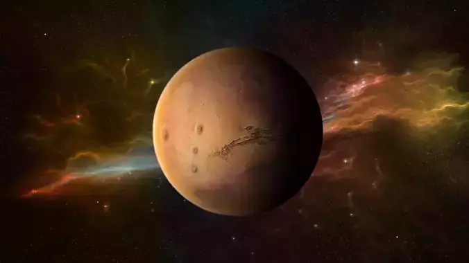 Planet - Mars Low-poly 3D model