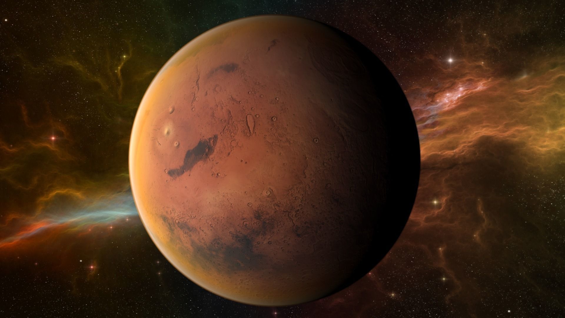 Planet - Mars Low-poly 3D model_2