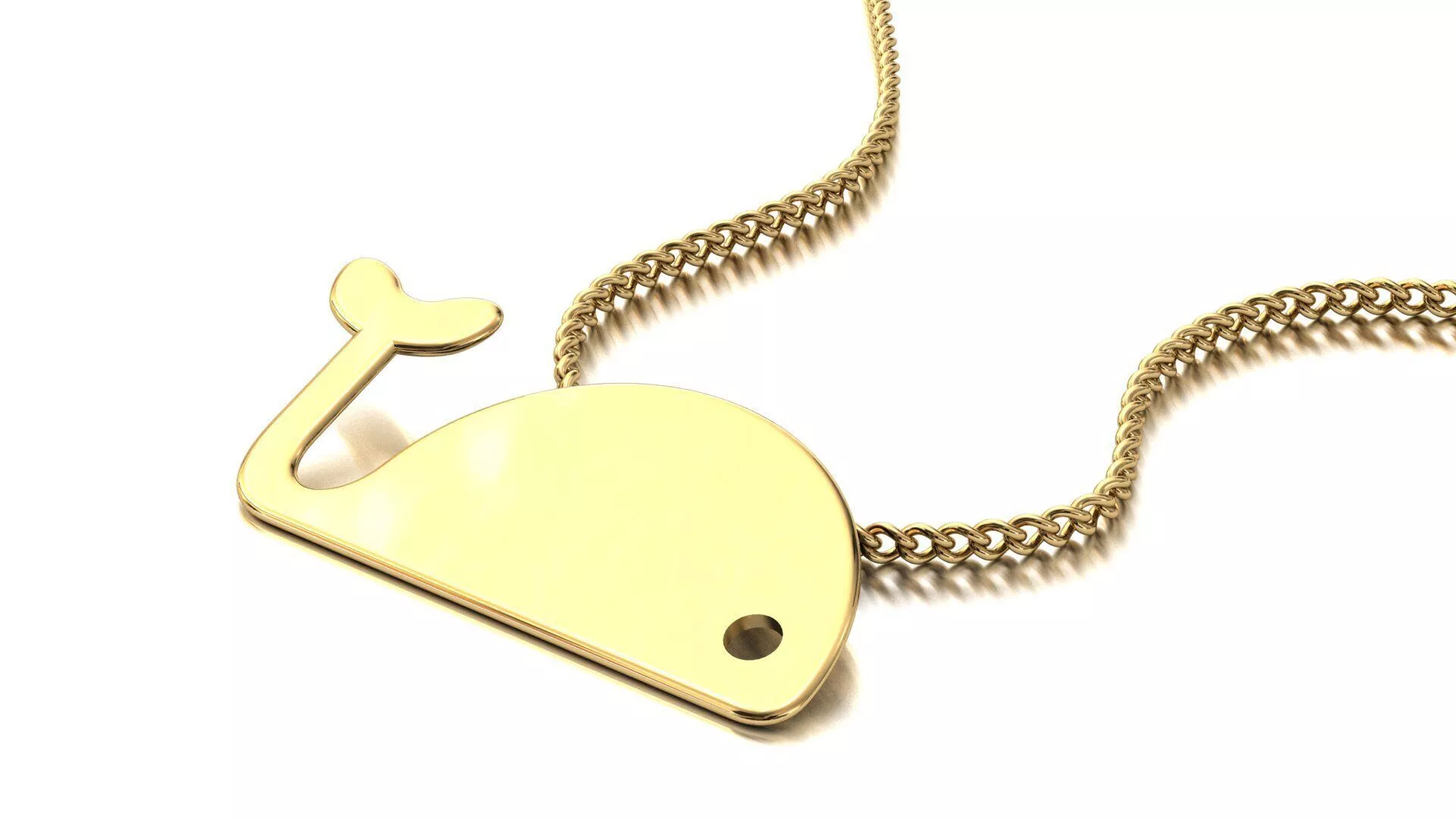 minimalist animal whale pendant Free 3D print model