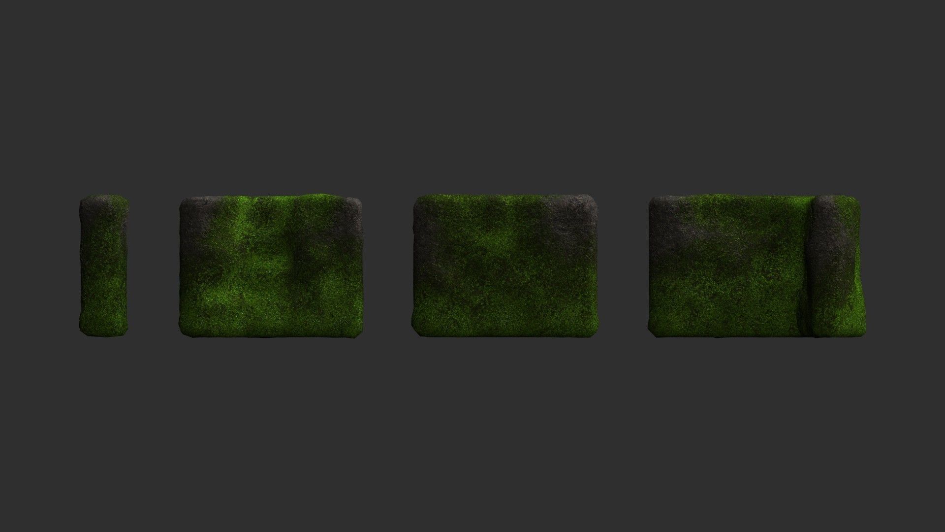 Cave Walls 1 - Moss 2 Low-poly 3D model_5