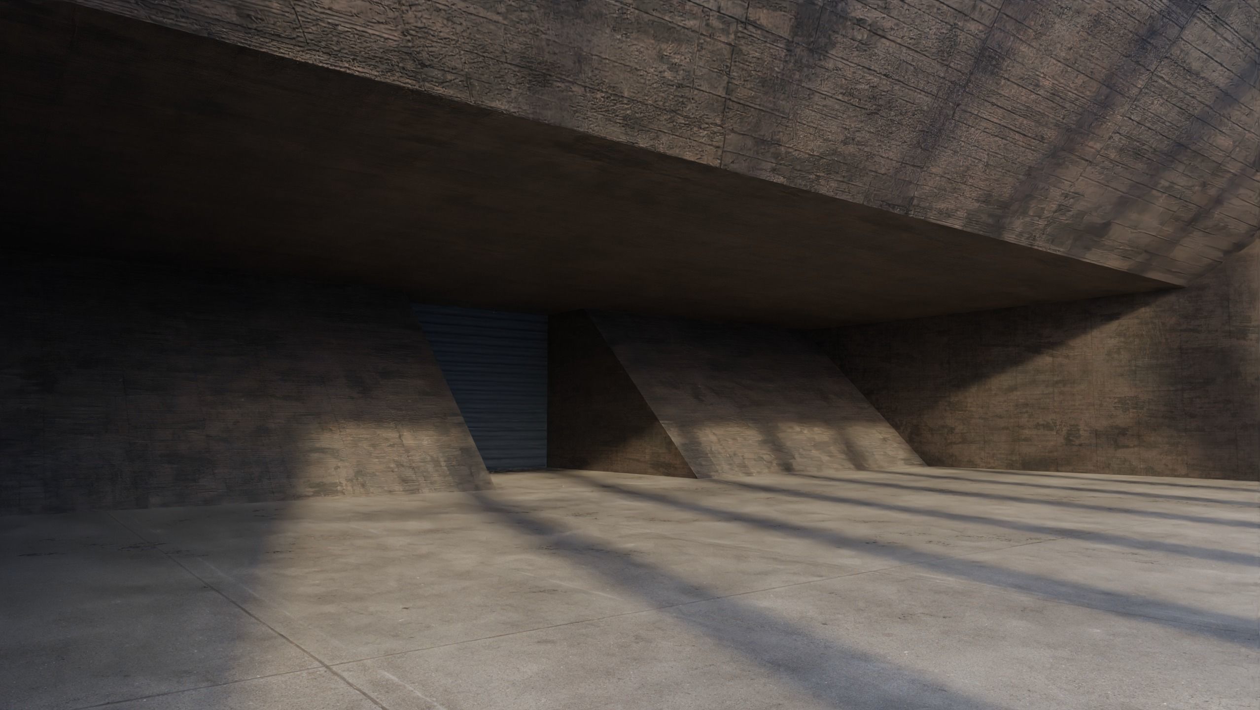 Concrete Lighting Studio 3D Blend FBX OBJ MTL Files 3D model_3
