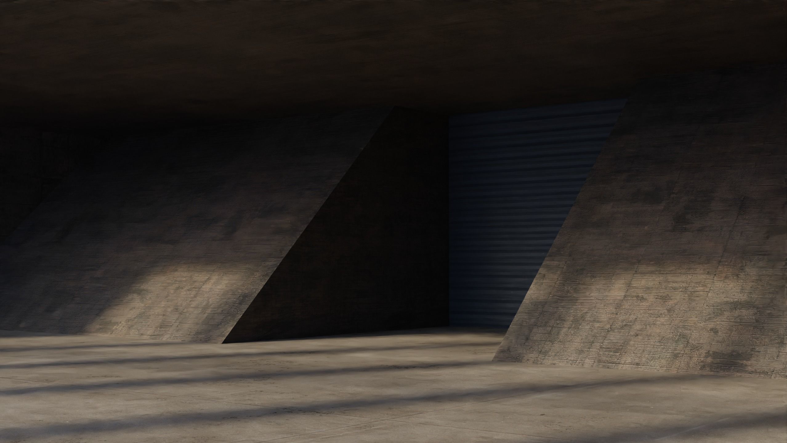 Concrete Lighting Studio 3D Blend FBX OBJ MTL Files 3D model_1