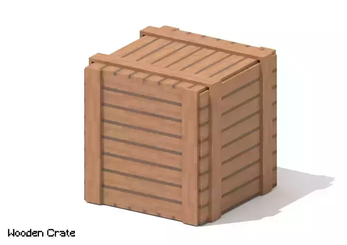 Voxel Wooden Crate 2