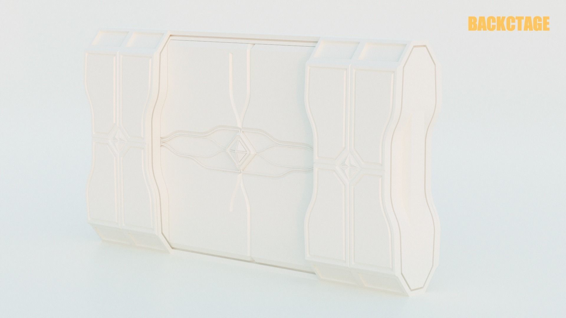 Game-Ready Sci-Fi Door Asset Low-poly 3D model_3