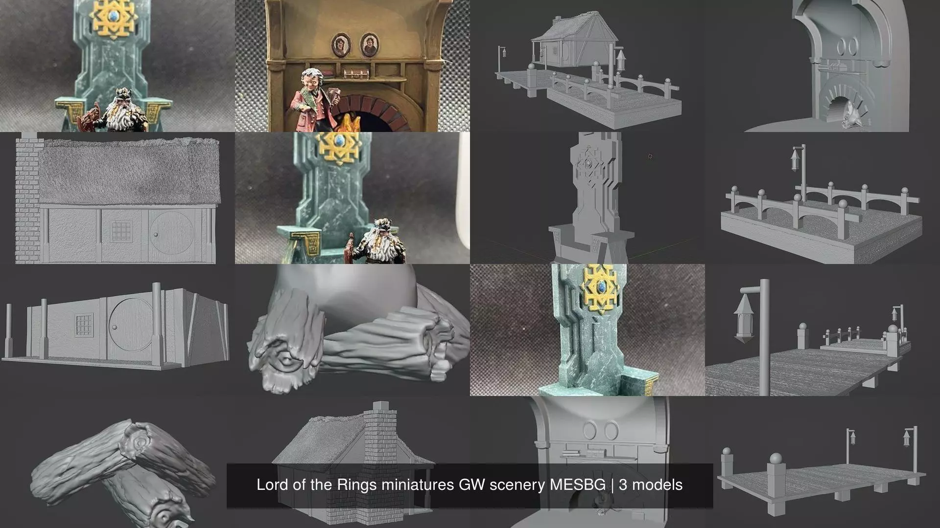 Lord of the Rings miniatures GW scenery MESBG 3D Model Collection_0