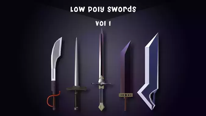 Low poly Swords Vol1 Free low-poly 3D model