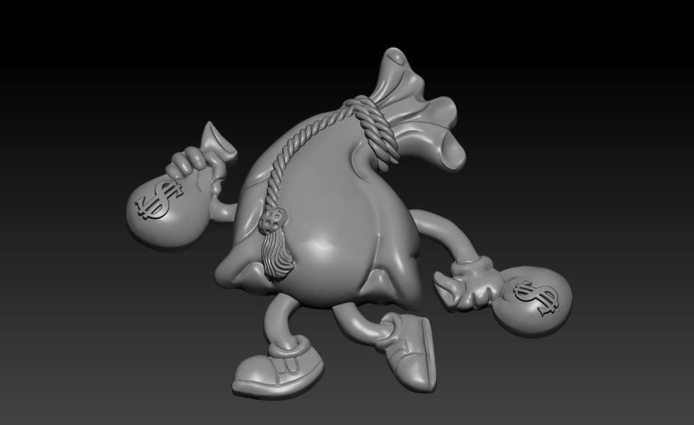 Money Bag 3D Model 3D print model_3