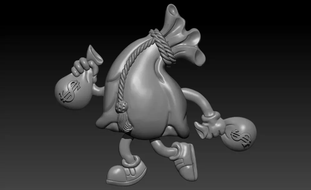 Money Bag 3D Model 3D print model_0