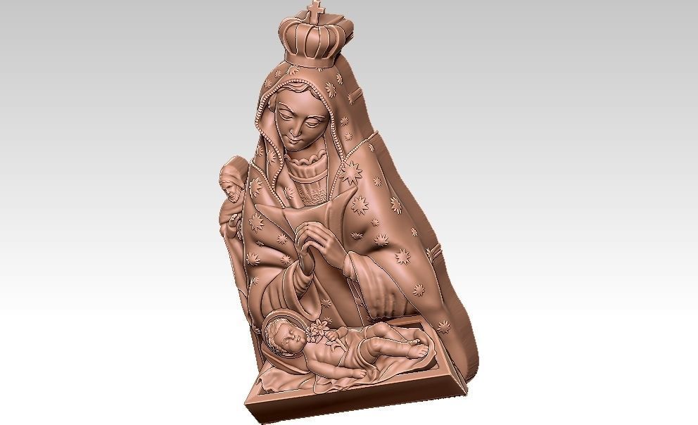 Mother Marry 3D Model 3D print model_4