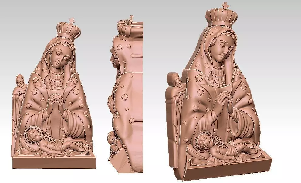 Mother Marry 3D Model 3D print model_0